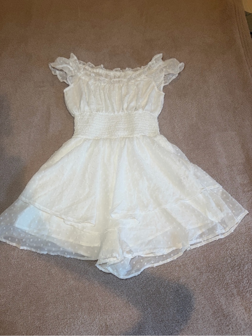Amazon White Swiss Dot Dress